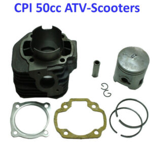 ScootsUSA Select - Cylinder Piston Top End Kit 49cc 2 Stroke ATVs, Scooters B 40mm Pin 12mm H 64mm Cpi Models Only