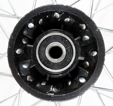 ScootsUSA Select - Front Wheel with TireRim 1.40X14 Tire 2.50(60/100)x14Disc Brake Black Axle ID 12 Bolts Cross C/c 100mm - Image 4