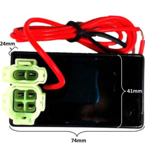 ScootsUSA Select - CDI Box Universal 2 or 4 Stroke for Many ATV, GoKart, Motorcycles, Scooters 2 Plug, 6 Pin + 1 Red Wire 74x41x24