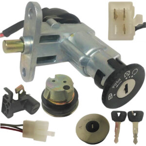 ScootsUSA Select - Ignition Switch for E-Ton Beamer 50, Matrix 50, 49cc Scooters. 3 Pins in 4 Pin FM Jack Bolt Holes Ctr to Ctr 50mm