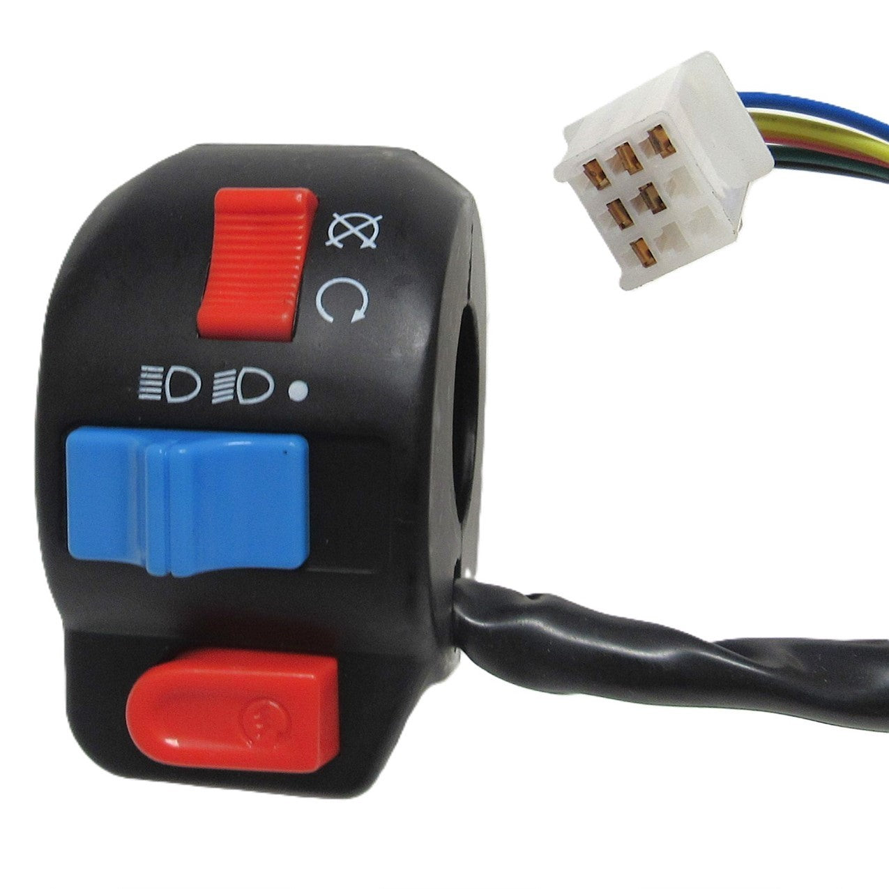 ScootsUSA Select - Handlebar Switch (Left Hand) 6 Pins in 9 Pin Male Jack