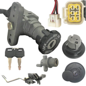 ScootsUSA Select - Ignition Switch for Many 50-150 Scooters with Gas Cap 5 Pin with 6 Pin FM Jack Bolts C/c 50mm