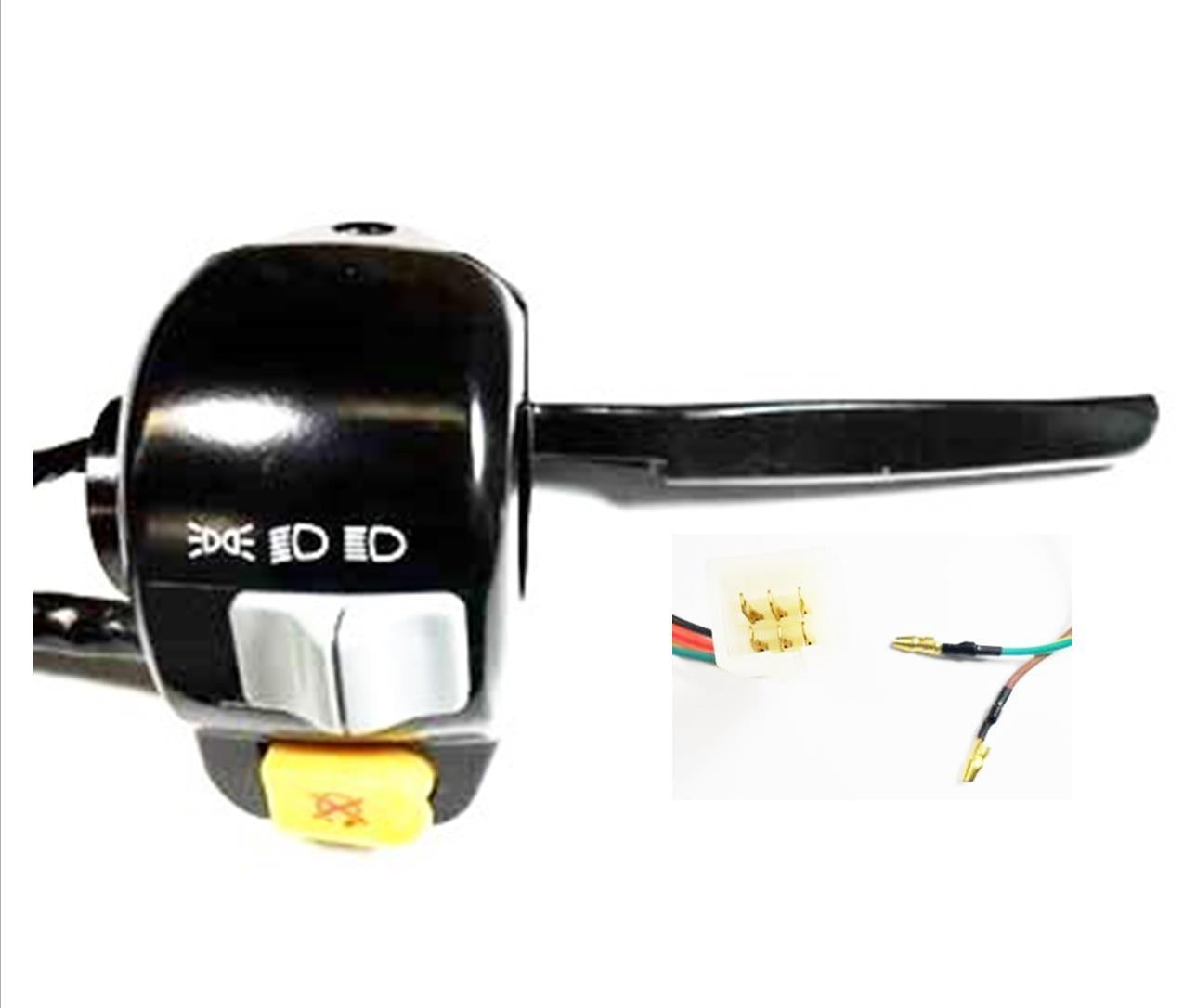 ScootsUSA Select - Handlebar Switch (Right Hand) W/Lever Light/Kill Switch 6 Pins in 6 Pin FM Jack