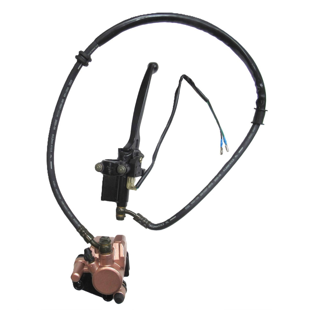 ScootsUSA Select - Front Brake Assembly - Brake Line 36" Caliper Bolts C/c 43mm Caliper L 94mm W 82mm - Tao Tao Atm 50 A/A1 (Speedy), Venus 50 - Others - Image 2