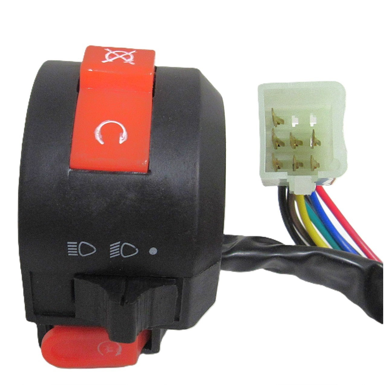 ScootsUSA Select - Handlebar Switch (Left Hand) 7 Pins in 9 Pin FM Jack for Many Coolster ATVS