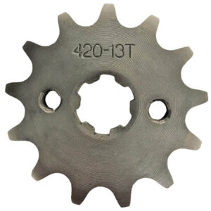 ScootsUSA Select - Front Sprocket #420 13th Bolts 2x30mm, Splines 6 Shaft 14/17mm (shortest/longest Point) Bolts M5 for Many 70-125cc ATVS
