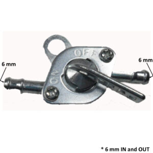 ScootsUSA Select - Fuel Valve Inline 6mm in and Out for Many 70-150cc ATVS