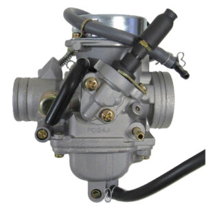 ScootsUSA Select - Kei Hin Style Carburetor Manual Choke 150-250cc for E-Ton Yukon YXL150, CXL150, Viper RXL150R ATVS & Beamer R4-150, Matrix 150 Scooters Intake OD 32mm, Air Box OD 42mm