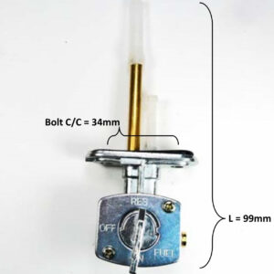ScootsUSA Select - Fuel Valve 1/4" Bolts C/c 34 Total L 99mm