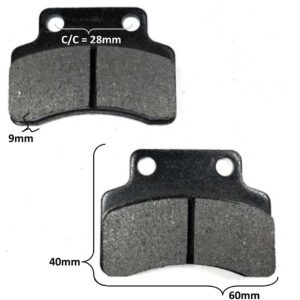 ScootsUSA Select - Disc Brake Pads 60x40x9 Holes C/c 28