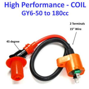 ScootsUSA Select - High Performance Ignition Coil Wire 15" for Most ATVs, GoKarts, Scooters with GY6-50,125,150,180cc Motors
