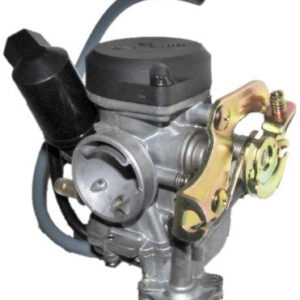 ScootsUSA Select - Runtong Cvk PD19J Carburetor with Booster Pump Intake ID 19 OD 28 Air Box OD 40 for Most 49-100cc GY6 Belt Driven Scooters