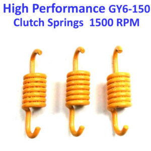 ScootsUSA Select - Clutch Spring Set High Performance Yellow +1500 Rpm GY6-125, GY6-150 Chinese ATVs, GoKarts, Scooters