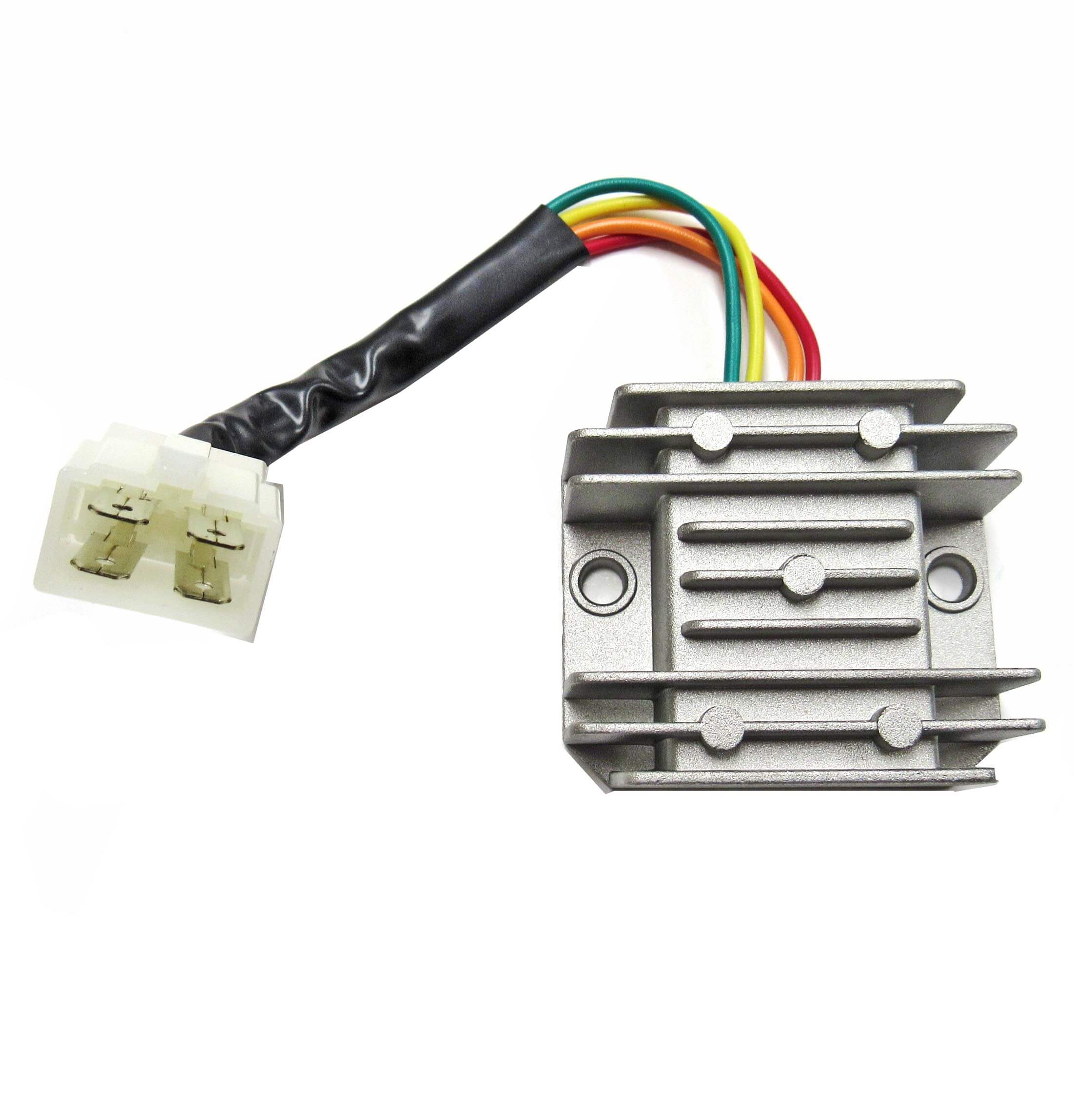 ScootsUSA Select - Voltage Regulator Rectifier Cg Chinese ATV's, SCOOTERs 4 Pins in 4 Pin FM Jack 58x68 Bolts Ctr to Ctr 55mm
