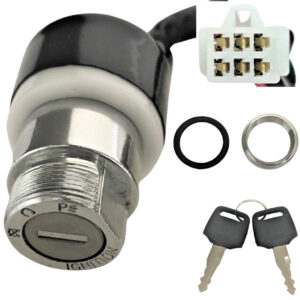 ScootsUSA Select - Ignition Switch for Many ATVs, Dirtbikes, GoKarts 6 Pins in 6 Pin Male Jack
