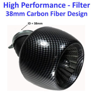 ScootsUSA Select - High Performance Carbon Graphite Air Filter ID 38mm for 49cc Scooters with PD18J Carburetors
