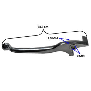 ScootsUSA Select - Brake Lever (Left Hand) Chrome L 18cm Hole ID 8mm Thickness at Mount 12mm