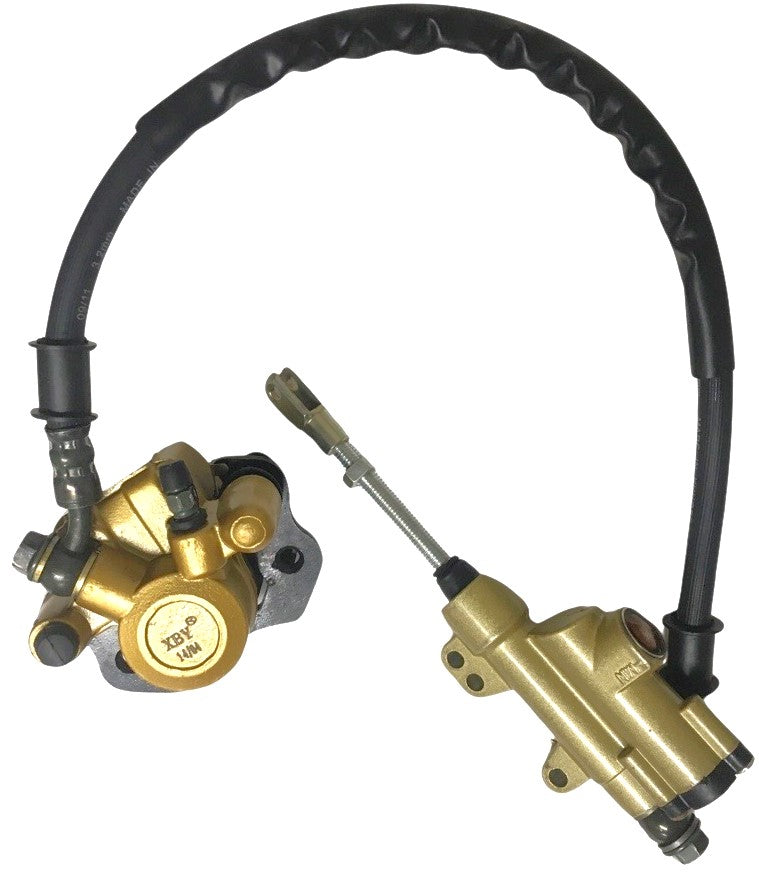 ScootsUSA Select - Rear Foot Brake Assembly - 50-125cc Mid-Sized Chinese ATVs, Dirt Bikes - Caliper Bolts Ctr to Ctr 62 Caliper L 85 W 77 Threaded Rod L 58mm - Image 2
