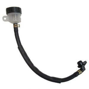 ScootsUSA Select - Brake Fluid Reservoir for Many ATVs, Go Karts and Motorcycles with Foot Brakes Bowl OD 33mm H 34mm Line L 12 Inches