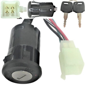 ScootsUSA Select - Ignition Switch for Many ATV-GoKarts-Dirtbikes 4 Pins in 4 Pin Female Jack OD 25mm