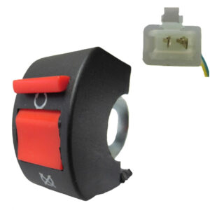 ScootsUSA Select - Kill Switch for Many ATV, Dirtbikes, GoKarts 2 Pins in 2 Pin Male Jack Wire L 19"