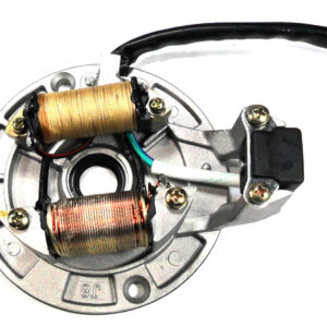 ScootsUSA Select - Stator 2 Coil W/ Base Plate 5 Pin in 6 Pin FM Jack (Base Plate OD 114mm)