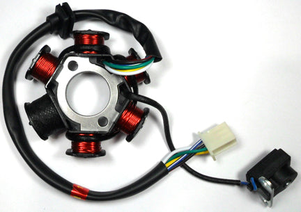 ScootsUSA Select - Stator 49-150cc 4 Stroke for Many Chinese ATVs, GoKarts, Scooters 6 Coil 5 Pin in 6 Pin Jack OD 83mm ID 29mm C/c 41mm - Image 4