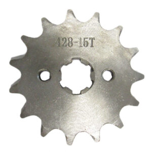 ScootsUSA Select - Front Sprocket #428 15th Bolts 2x30mm Ctr to Ctr, Splines 6 ID 14/17mm for Tao GK110, and Most 50-125cc Chinese ATVS & Dirtbikes