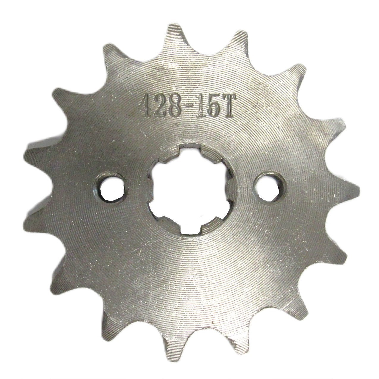 ScootsUSA Select - Front Sprocket #428 15th Bolts 2x30mm Ctr to Ctr, Splines 6 ID 14/17mm for Tao GK110, and Most 50-125cc Chinese ATVS & Dirtbikes