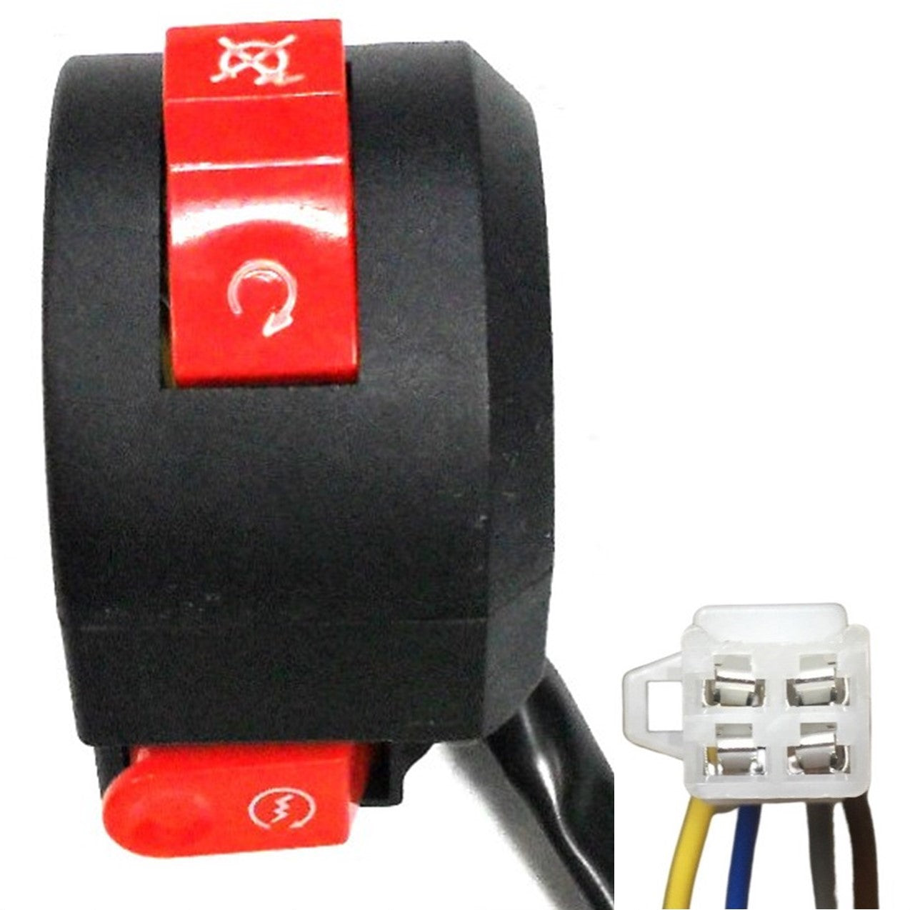 ScootsUSA Select - Handlebar Switch (Left Hand) 4 Pins in 4 Pin Male Jack