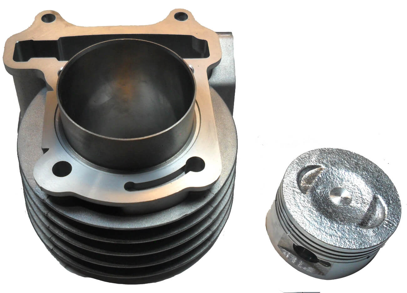 ScootsUSA Select - 100cc Cylinder Piston Top End Kit with Non-EGR Head for GY6-50 QMB139 Chinese Scooter Motors. Bore 50mm Shirt OD 52.50mm - Image 2