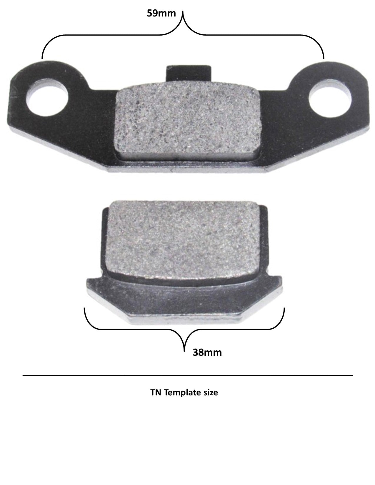 ScootsUSA Select - Disc Brake Pads ATVs, Dirtbikes, Go Karts 73x25x7 & 37x22x8 Holes C/c 59mm - Image 2