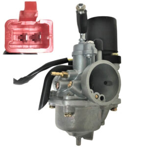 ScootsUSA Select - Mikuni Style 18mm 2 Stroke Carburetor with Electric ChokeIntake OD 24mm Air OD 38mm Made in China, This Is a Less Expensive Alternative for 50,70,90cc 2 Stroke ATVS & Scooters