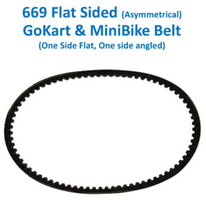 ScootsUSA Select - Belt 669x18.1x30One Side Flat (Asymmetrical) for Go Karts 200 Mid Xrx, 200 Mid 2XRX, Trailmaster Cheetah 8