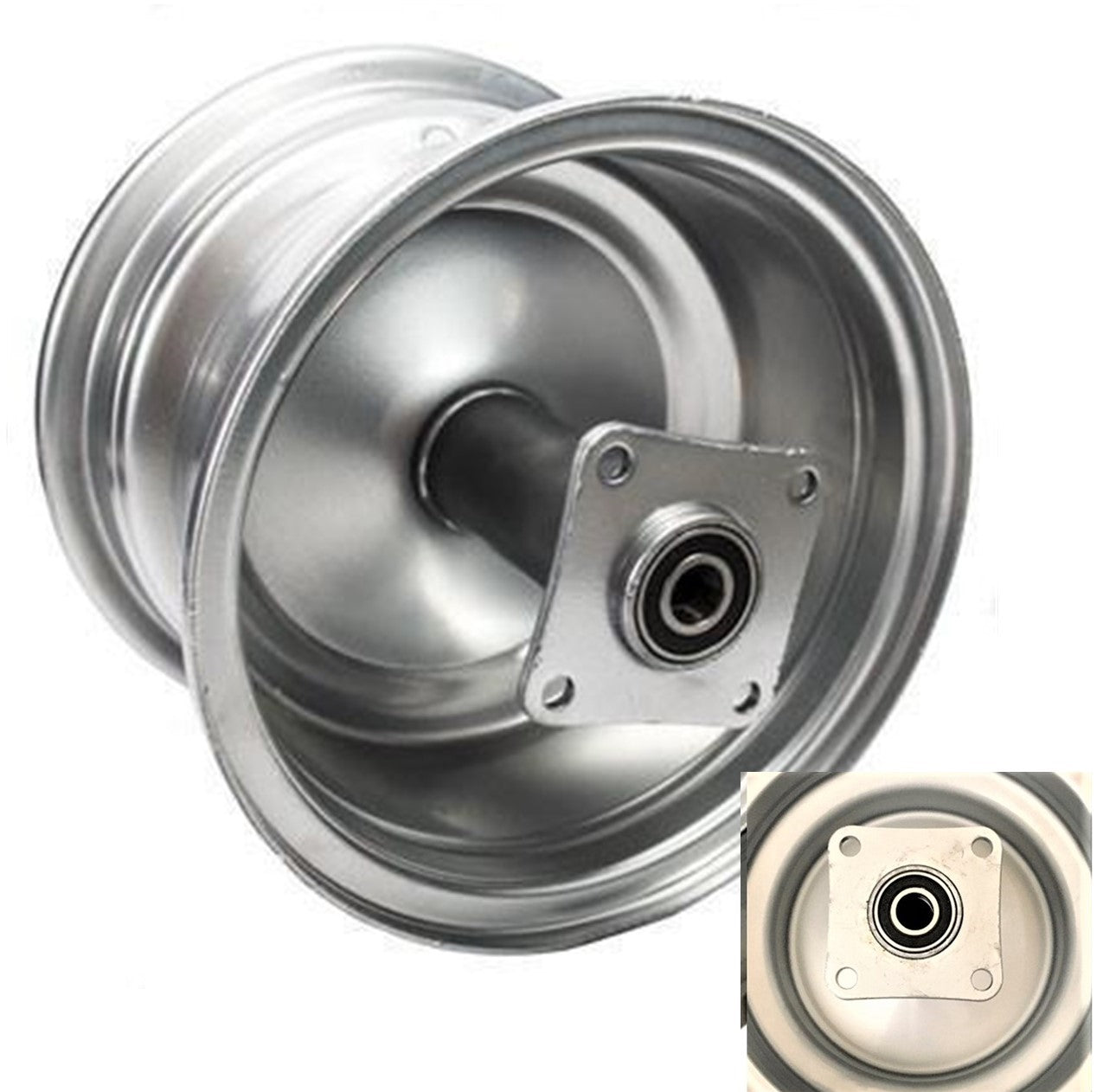 ScootsUSA Select - Rear Wheel for Coleman RB200 and Other Minibikes (Disc Brakes) Uses 19x7-8 Tire