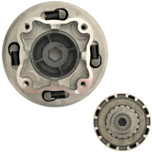 ScootsUSA Select - Rear Clutch 50-125cc Honda Copy Manual Clutch for Most Chinese ATVs, Dirtbikes OD 116 Shaft 17mm 18th Gear