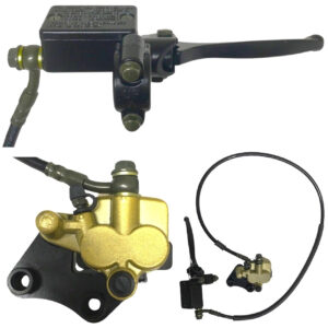 ScootsUSA Select - Front Brake Assembly for Many DirtBikes Caliper Bolts C/c 44mm, Line Length 38in
