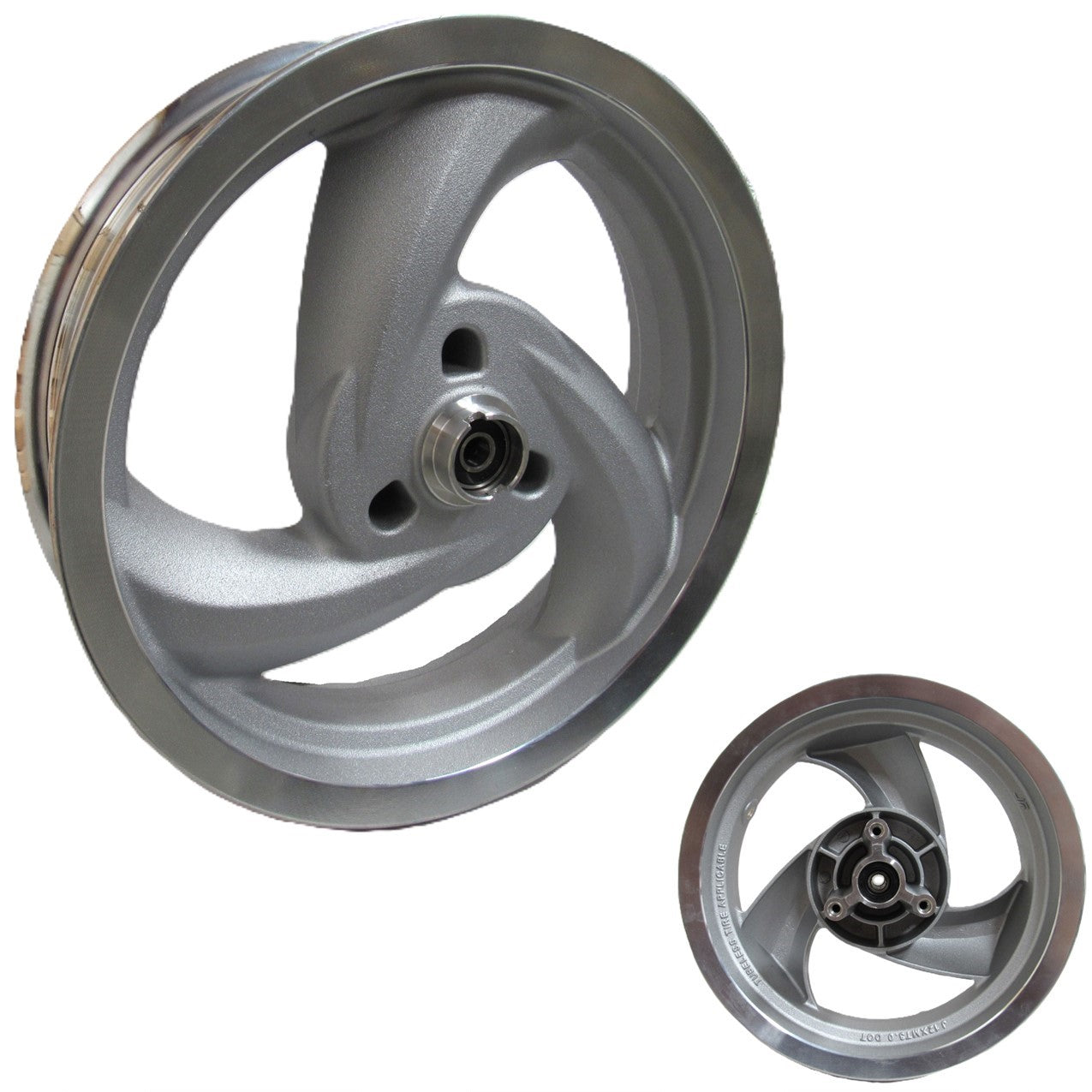 ScootsUSA Select - Wheel Rim (Front) (3.0x12) Silver - Disc Brake Style