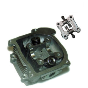 ScootsUSA Select - 100cc Cylinder Head 50mm for GY6-50 QMB139 Scooter Motors. Valves Installed. with Rocker Arm Assy