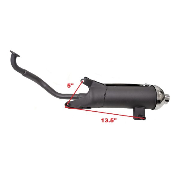 Universal Parts Exhaust for GY6 150cc TaoTao Powermax - Image 3